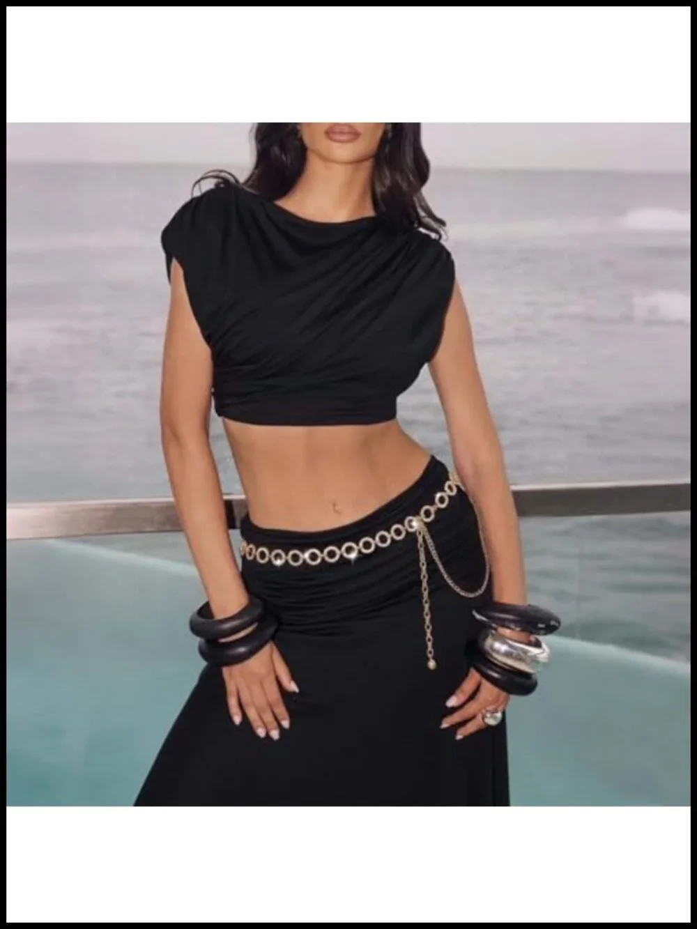 Rhinestone Chain Belt for Women - Adjustable Gold Waist Chain